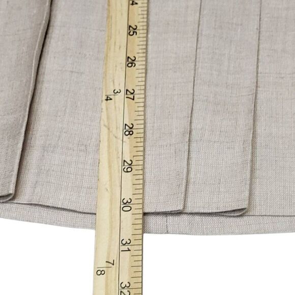 Michelle Stuart Skirt Suit Women's Sz 4 Tan Multi Plaid Padded Shoulder 2 Piece - Picture 12 of 12